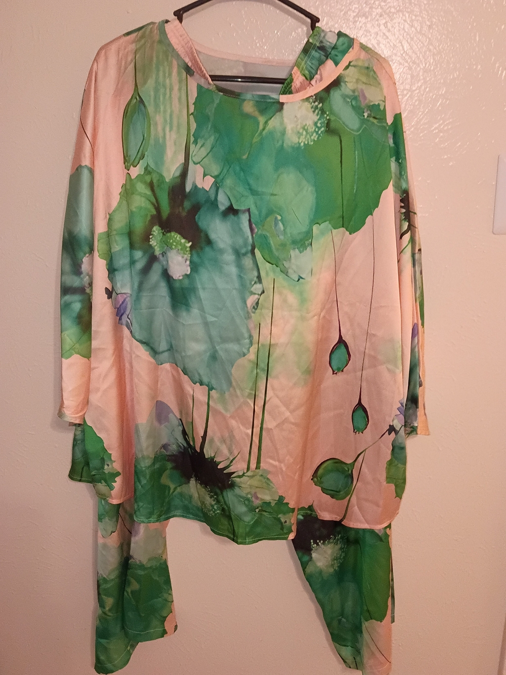 Women's Green Floral Pantsuit Set